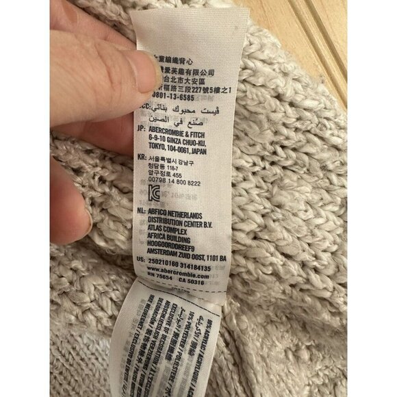 Abercrombie Kids Shaggy Fringe Open Front Sweater Vest Size 11 / 12 Boho Hippie - Picture 6 of 8